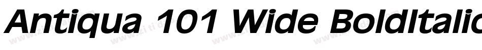 Antiqua 101 Wide BoldItalic字体转换